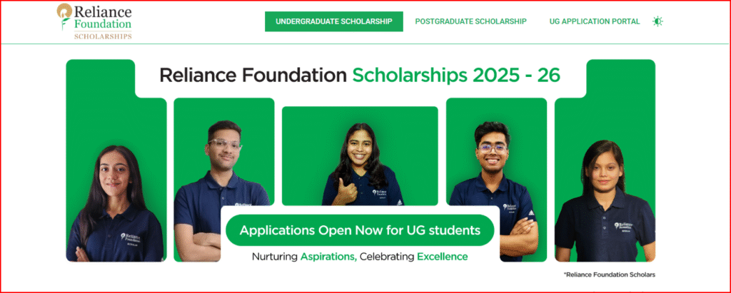 Reliance Foundation Scholarship Last Date