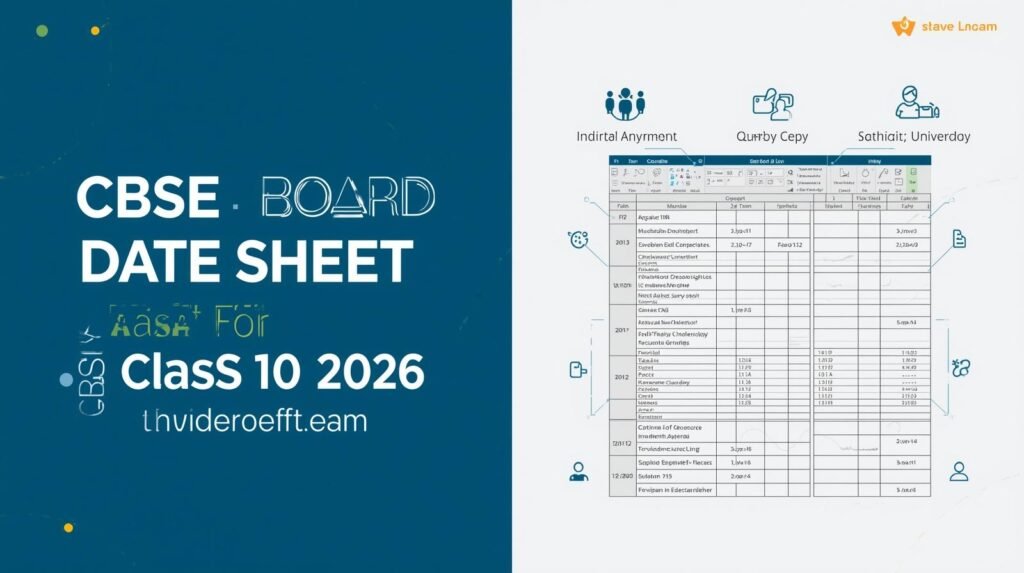 CBSE Board Exam Date Sheet Class 10 2019