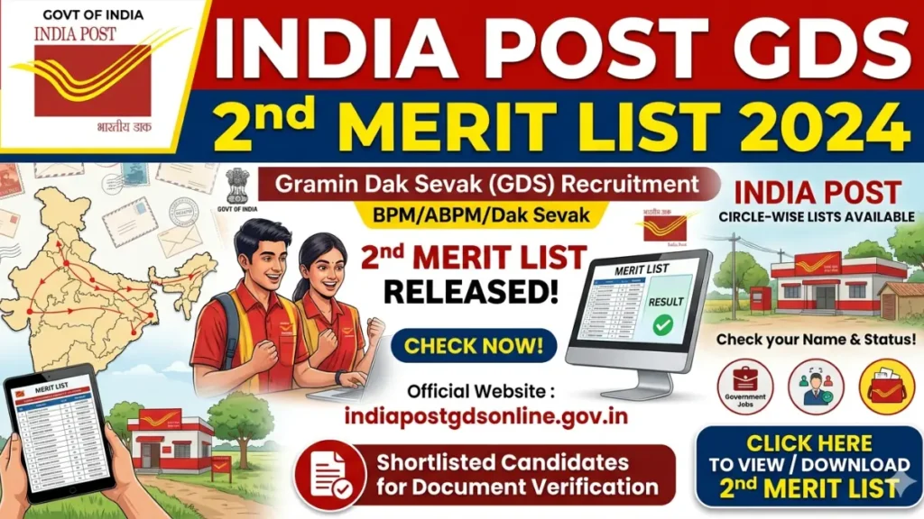 India Post GDS 2nd Merit List